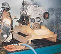 Motor Pallet Shown with an Automobile Engine